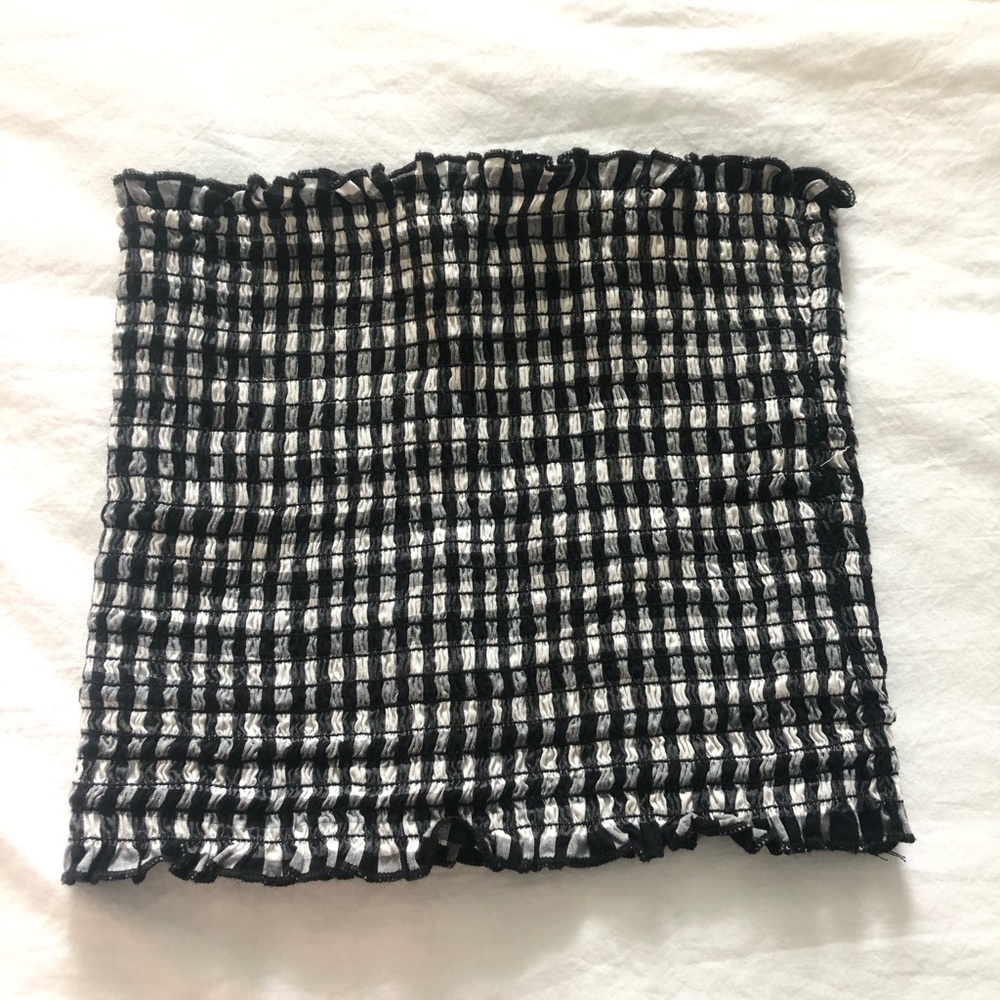 John Galt gingham crop top